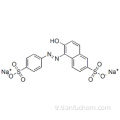 2-Naftalensülfonik asit, 6-hidroksi-5- [2- (4-sülffenil) diazenil] -, sodyum tuzu (1: 2) CAS 2783-94-0